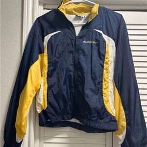 VINTAGE Reebok Blue and Yellow Windbreaker